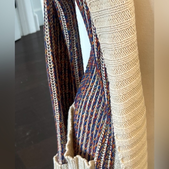 Long SWEATER w/hood - Multi-color Cotton knit - SALE! - Picture 3 of 16